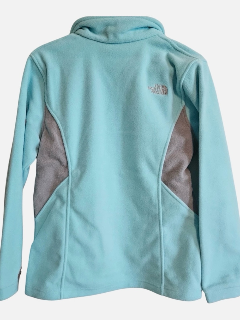 The north face athletic outdoor women’s micro fleece mint blue gray full zip L - Picture 2 of 5